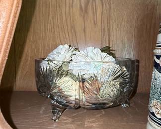 American Brilliant Period Cut Glass Footed Bowl