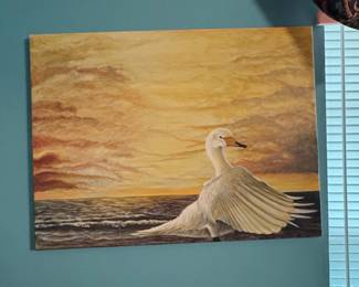 Tundra Swan Oil Painting