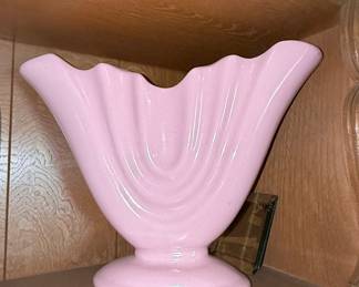 Abingdon Pink Cornucopia Vase