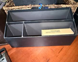 Black 3-Compartment Desk Organizer Tray