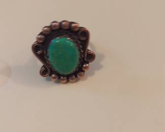 Southwestern-style Copper and Turquoise Ring