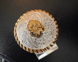 Crumrine Western Floral Money Clip