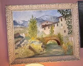 Doris Browning 1967 Landscape Oil Painting