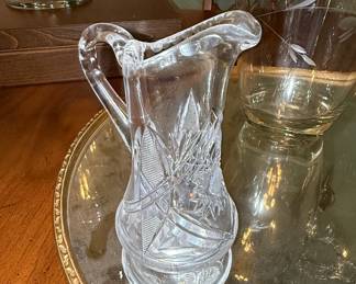 American Brilliant Period Cut Glass Pitcher
