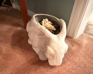 Vintage Ceramic Rabbit Planter