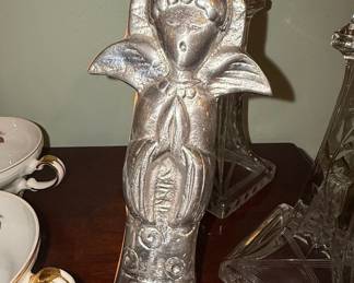 Vintage Cast Metal Angel Figurine - Mexico