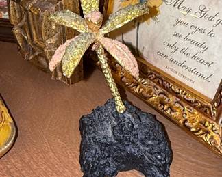 Vintage Beaded Palm Tree Sculpture