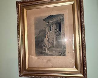 The Milkmaid and the Ass Engraving