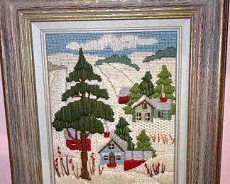 Vintage Winter Landscape Needlepoint
