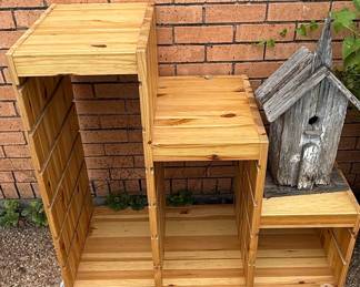 Maison Regain Style Pine Staircase Bookcase