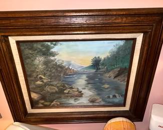 Vintage Landscape Oil Painting