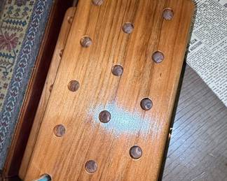 Vintage Wooden Peg Game Board - Solitaire / Peg-It