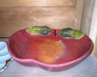 Clay Art Apple-Shaped Serving Bowl