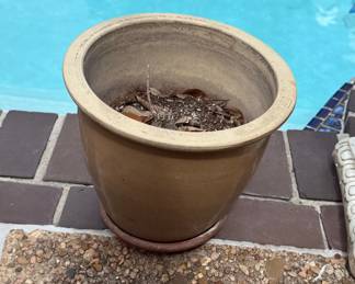 Glazed Ceramic Planter with Saucer