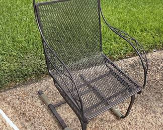 Vintage Woodard "Briarwood" Wrought Iron Patio Rocker