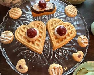 Heart-Shaped Waffles and Cookies