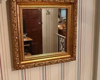 Vintage Ornate Gold-Tone Wall Mirror with Acanthus Leaf Motif