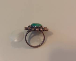 Southwestern-style Copper and Turquoise Ring