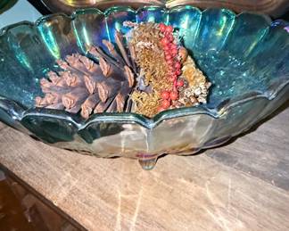 Indiana Glass Harvest Grape Carnival Glass Bowl