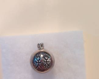 Family Stick Figure Harmony Ball Pendant