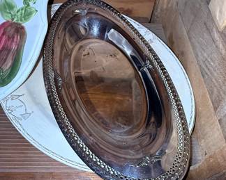 Oneida Community Tudor Plate Oval Pierced Gallery Tray