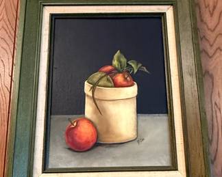 Cox Still Life Apples Oil Painting