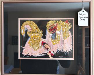 Bali ink and paint artwork 'Barong'