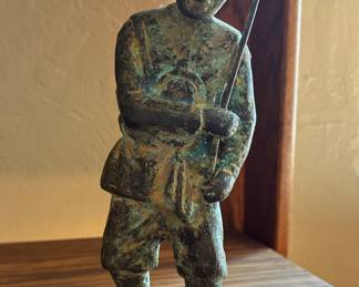 Bronze Figurine Vietnam Field Worker