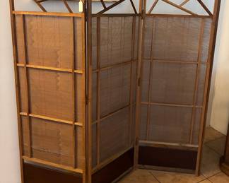 4 panel Chinese teak screen room divider