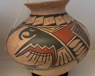 Mary Chavira Geometric Bird Pot