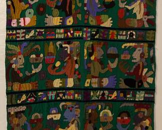 Panamanian Guna mola textile wall hanging