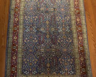 Extremely Fine Vintage Istanbul, Turkey silk rug 44 X 67"