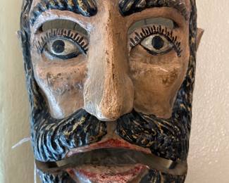 Vintage Articulated Jaw Mexican Mask