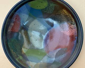 Wally Schwab Stoneware Wall Bowl/Plate
