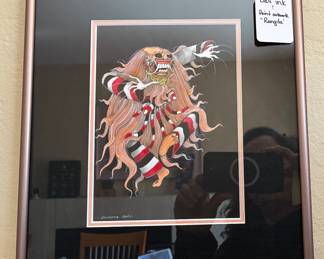 Bali ink and paint artwork 'Rangda’
