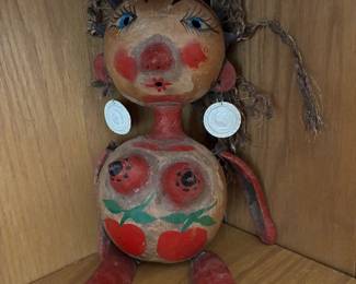 Vintage Mexican Gourd Doll (Fertility Doll)