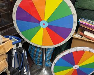 Large and small professional grade spinning wheels for prizes