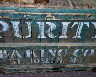 Much St. Joseph collectibles. "Purity Baking Co. St. Joseph, Mo." wood shipping box