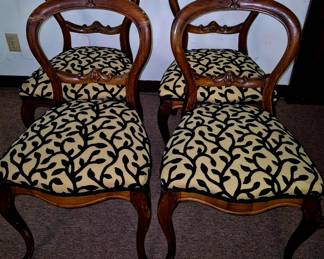 Much antique and modern furniture. Parlor chairs