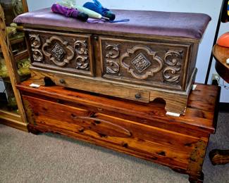 Vintage cedar hope chests