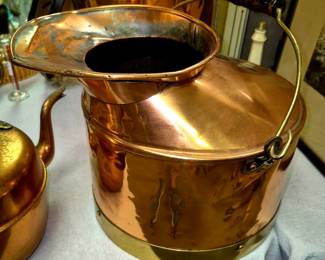"Chasles Schencz 2" copper/brass 2 gallon milk pitcher