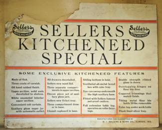 "Sellers" chimney cabinet.
