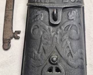 Much cast iron. "No. 3 Mail Box" cast iron mailbox 