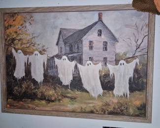 Much framed and unframed artwork. Oils, prints and watercolors