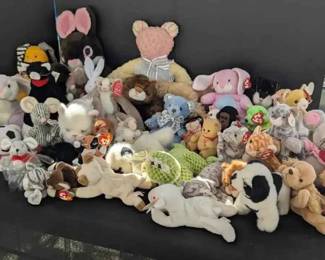 BK131VAssorted Ty Beanie Babies And Bean Bag Plush Stuffed Animals