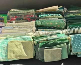 BK115Quilting Fabric Assorted Greens Plus Books