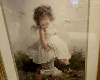 Joyce Birkenstock lithograph, signed in plate, beautiful mattingvand frame. 