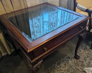 Chippendale Style Glass display table