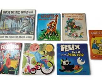 Vintage Children’s Books – 7-Pc Lot Featuring Where the Wild Things Are & The Tricycle Book