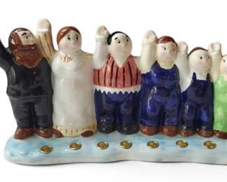 Ceramic Family Menorah – International Bazaar, Breast Cancer Research Foundation